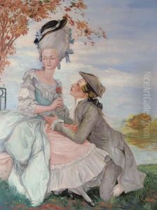 A Suitor Kneeling Before His Beloved A Suitor Kneeling Before His Beloved