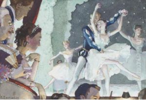 A Box At The Ballet by Konstantin Andreevic Somov