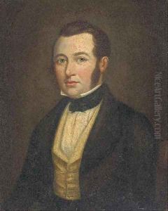 Portrait of a gentleman, half-length in a dark coat and yellow waistcoat