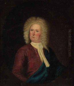 Portrait of a gentleman, traditionally identified as Jonathan Swift (1667-1745) by English School