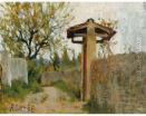 Vecchio Cancello Nella Campagna Toscana by Raffaelo Sorbi