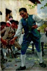 Il Gioco Della Morra by Raffaelo Sorbi