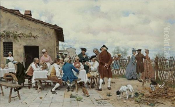 A Game Of Cards At The Inn - view 1