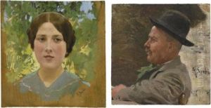 Volto Di Donna; Il Sensale by Raffaelo Sorbi