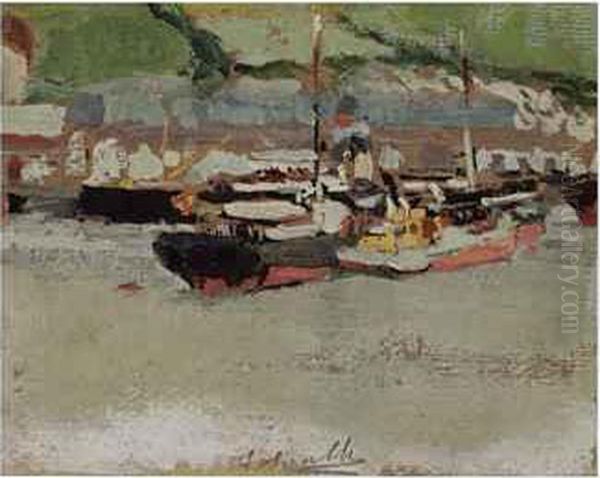 Boats In A Harbor - view 1
