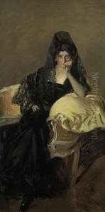 Portrait Of Senora De Urcola Wearing A Black Mantilla Portrait Of Senora De Urcola Wearing A Black Mantilla
