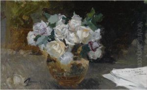Bodegon De Rosas Blancas (bouquet Of White Roses)
