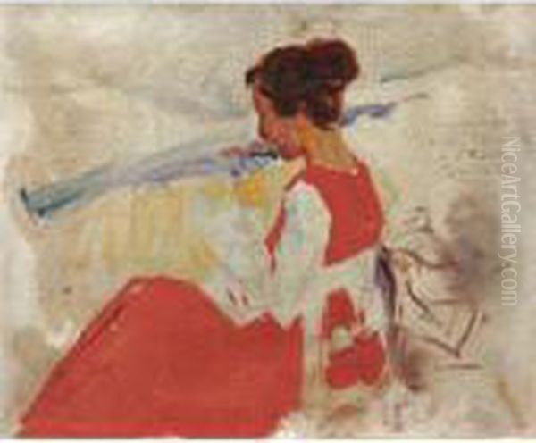 Estudio De Genoveva Segurola En Zarauz (sketch For Genovevasegurola, Zarauz) - view 1