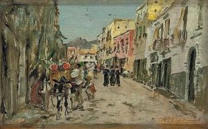 A Spanish Street by Joaquin Sorolla Y Bastida
