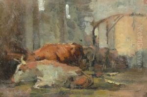 Resting Cows Alcoy by Joaquin Sorolla Y Bastida
