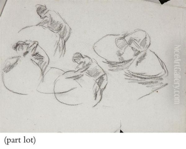 Seven Drawings Of Fishermen And Their Boats - view 1