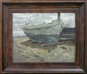 Boats On The Beach by Joaquin Sorolla Y Bastida