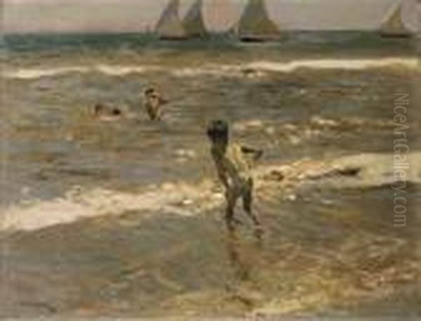 Ninos En El Mar, Playa De Valencia - view 1