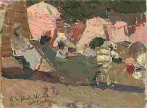 La Playa, Biarritz by Joaquin Sorolla Y Bastida