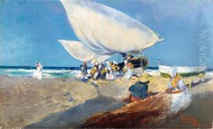 Arreglando Las Redes (mending The Nets) by Joaquin Sorolla Y Bastida