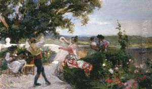Baile Valenciano En La Huerta by Joaquin Sorolla Y Bastida