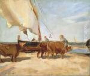 En La Playa De Valencia by Joaquin Sorolla Y Bastida