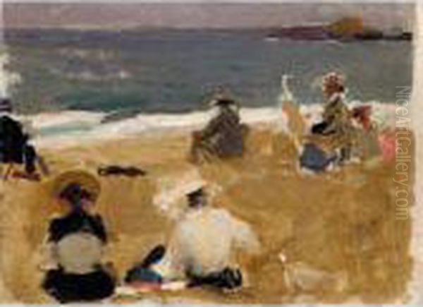 Pintando En La Playa De Biarritz (painting On Biarritz Beach) - view 1