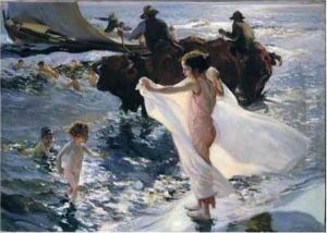 La Hora Del Bano (the Bathing Hour) by Joaquin Sorolla Y Bastida