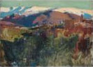 La Sierra Nevada Desde La Alhambra, Granada (sierra Nevada From The Alhambra, Granada) by Joaquin Sorolla Y Bastida
