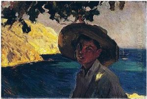 El Chico Del Sombrero, Javea (boy In A Sombrero, Javea) by Joaquin Sorolla Y Bastida