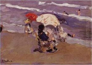 On The Beach by Joaquin Sorolla Y Bastida
