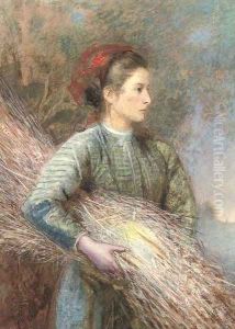 The hay gatherer by English School