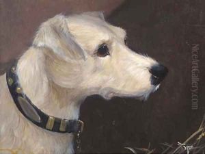The head of a terrier 2 by English School