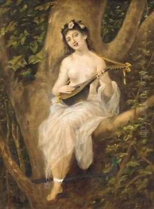The lute player by English School