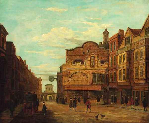 View of Fleet Street with Temple Bar beyond - view 1
