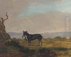 A terrier with a rat by English School