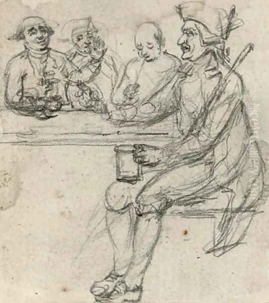 Figures in a tavern - view 1