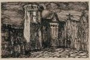 Tour, Eglise, Maisons by Louis Soutter