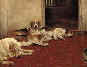 Hounds in a kennel