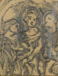 "trois Personnages Aureoles". "trois Personnages Aureoles".