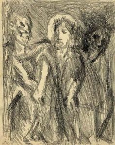 Lot Von 6 Zeichnungen. by Louis Soutter
