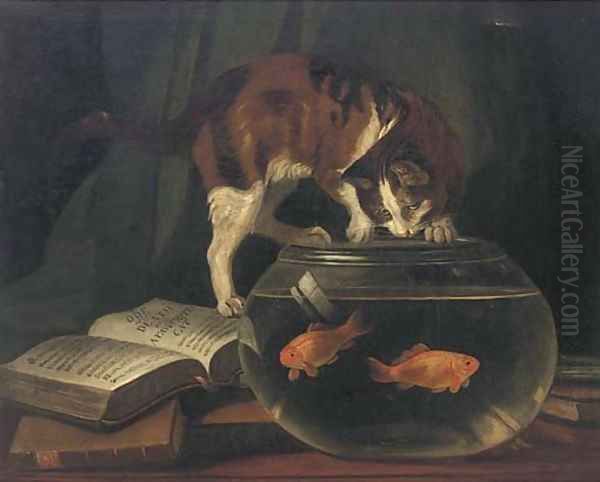Ode on the death of a favourite cat drowned in a tub of goldfishes - view 1