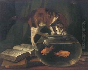 Ode on the death of a favourite cat drowned in a tub of goldfishes by English School