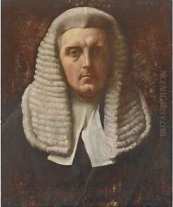 Portrait of a judge, bust-length, in wig and robes