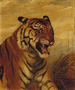 Snarling Tiger by English School