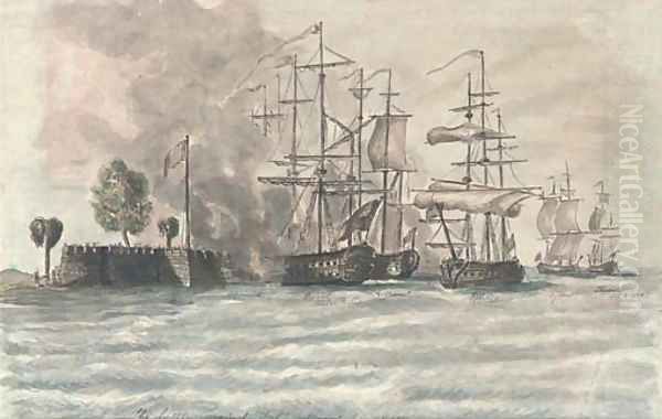 The battle for Fort Sullivan, 28th June, 1776 - view 1