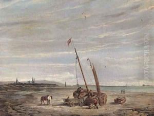 Unloading at low tide