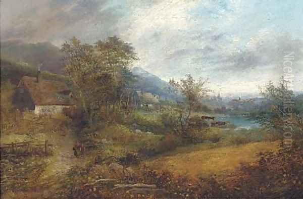 Cottages in a landscape - view 1