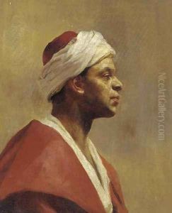 Study of an Arab, in profile to the right