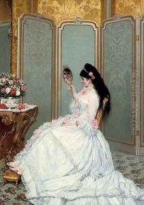 A fair glance by Jules Emile Saintin