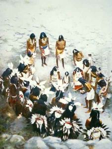 Lenya Ceremony, Walpi Pueblo, c.1900 by F. Seth