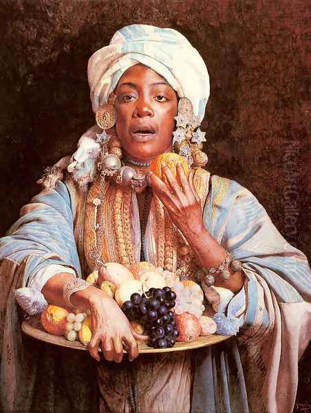 A North African Fruit Vendor - view 1