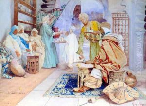 An Arab Cafe by Guiseppe Signorini