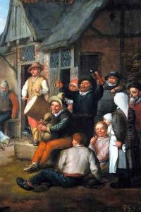 Detail from The Peasants Dance, 1678 by Matthias Scheits