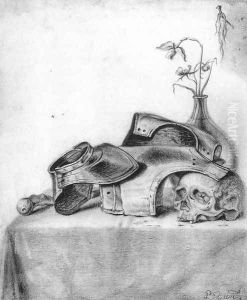 Vanitas Still-Life with Gorget and Cuirass c. 1640